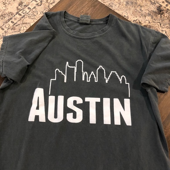 Austin Dark Green Comfort Colors Tshirt 